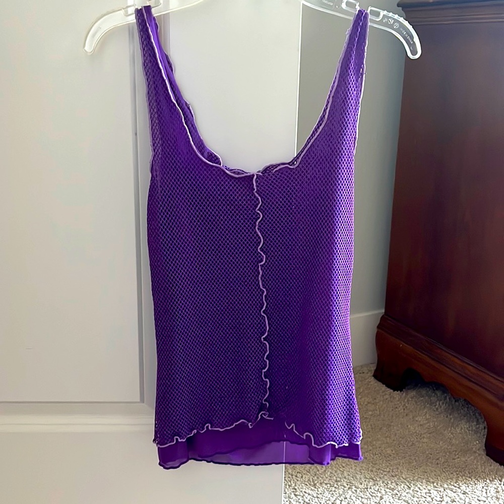 Women’s purple fish net I.AM.GIA tank too size M